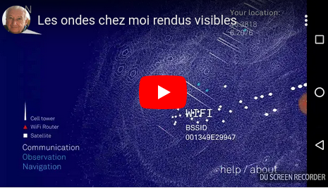 Les ondes à ma place de travail rendus visibles 